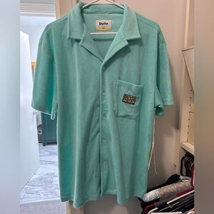 Terry cloth button up shirt
